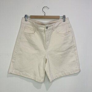 Tristan - Wide leg, 5-pocket, Jean/Denim, Beige, Hise Rise, Shorts, Size 16